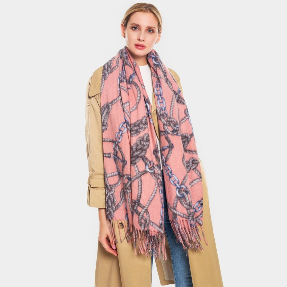 Chain Rope Oblong Scarf